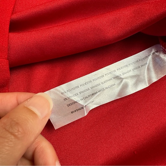 Lumiere red ruffle cutout bodycon midi dress - Picture 5 of 7